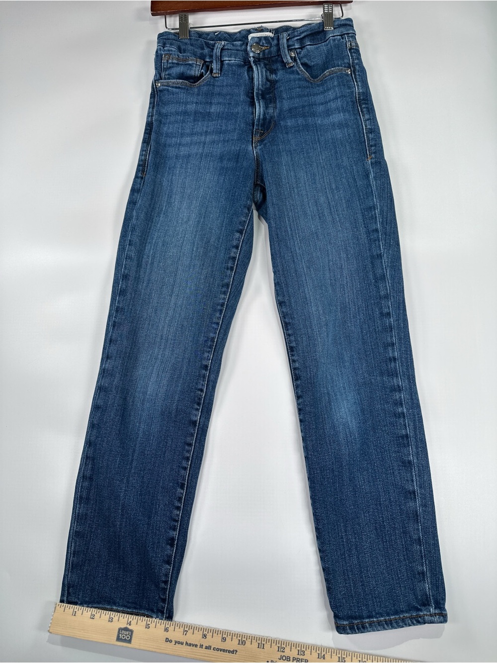 Good American Good Classic High Rise Straight Denim Medium Wash Size 4 / 27 - Picture 12 of 12